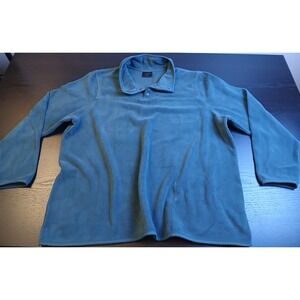 32 Degrees Heat Womens XXL blue Fleece Snap Mock Neck Pullover outdoors